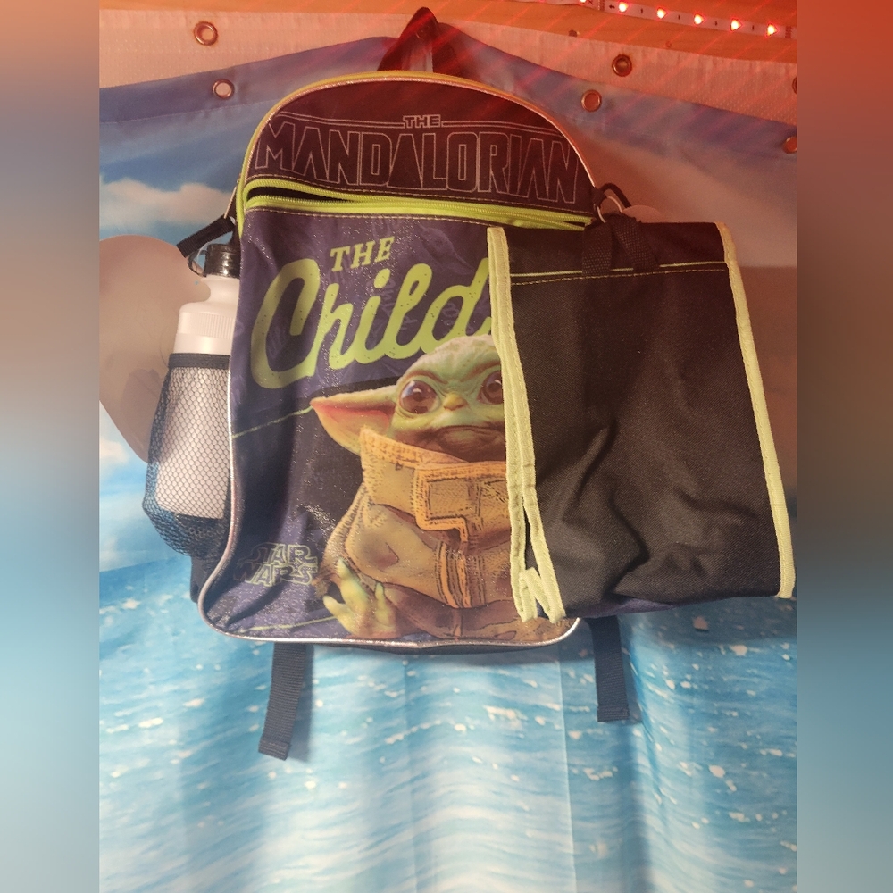 DISNEY Star Wars The Child New Grogu 5 pc Backpack Lunch bag water bottle‎